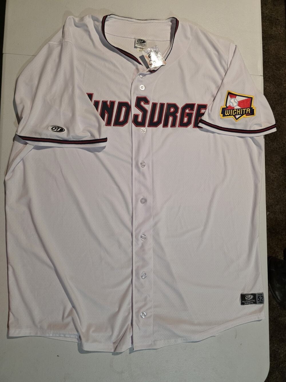 Wichita Wind Surge OT Sports Authentic Baseball Jersey Men's XXL Size 52 USA NWT